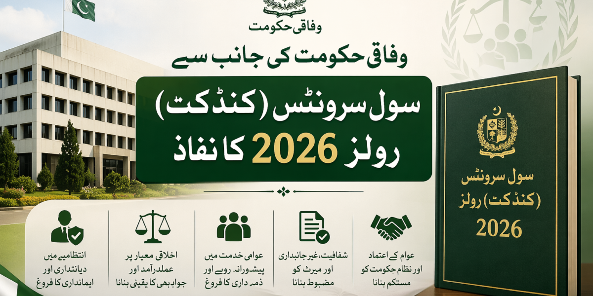 وفاقی حکومت کی جانب سے سول سرونٹس (کنڈکٹ) رولز 2026 کا نفاذ