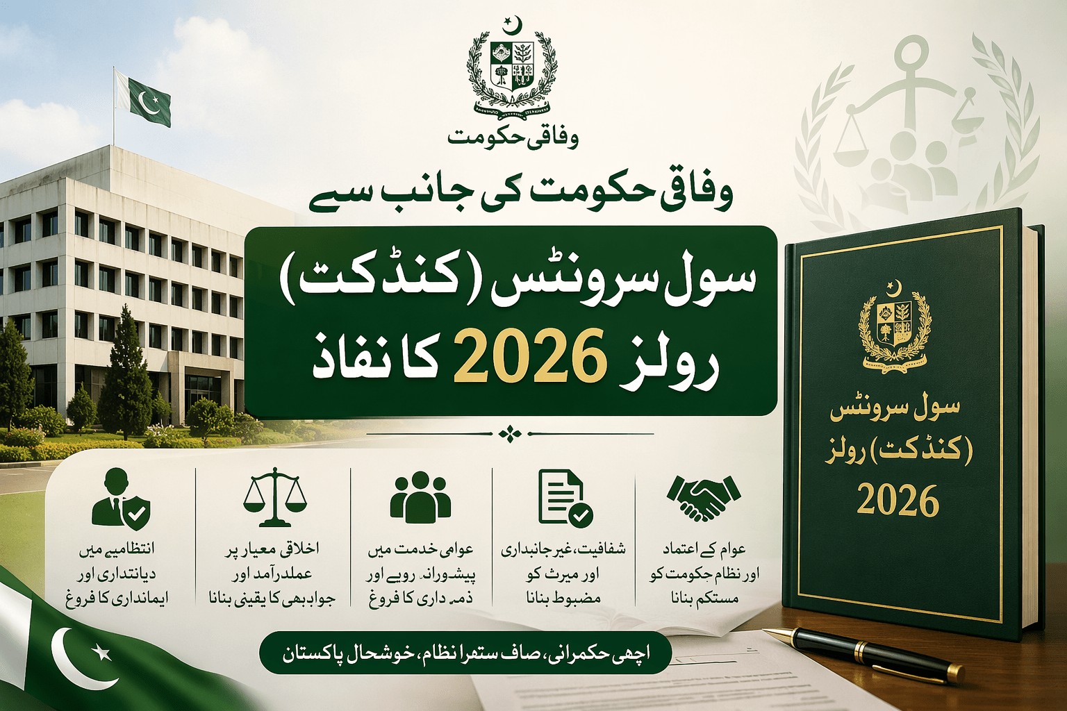 وفاقی حکومت کی جانب سے سول سرونٹس (کنڈکٹ) رولز 2026 کا نفاذ