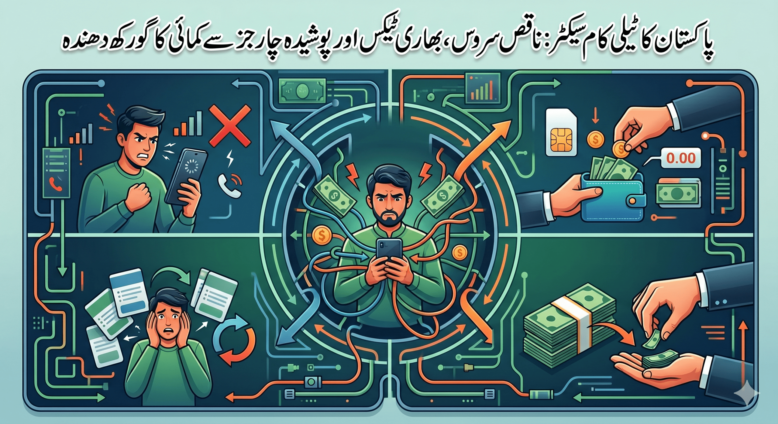 پاکستان کا ٹیلی کام سیکٹر: ناقص سروس، بھاری ٹیکس اور پوشیدہ چارجز سے کمائی کا گورکھ دھندہ