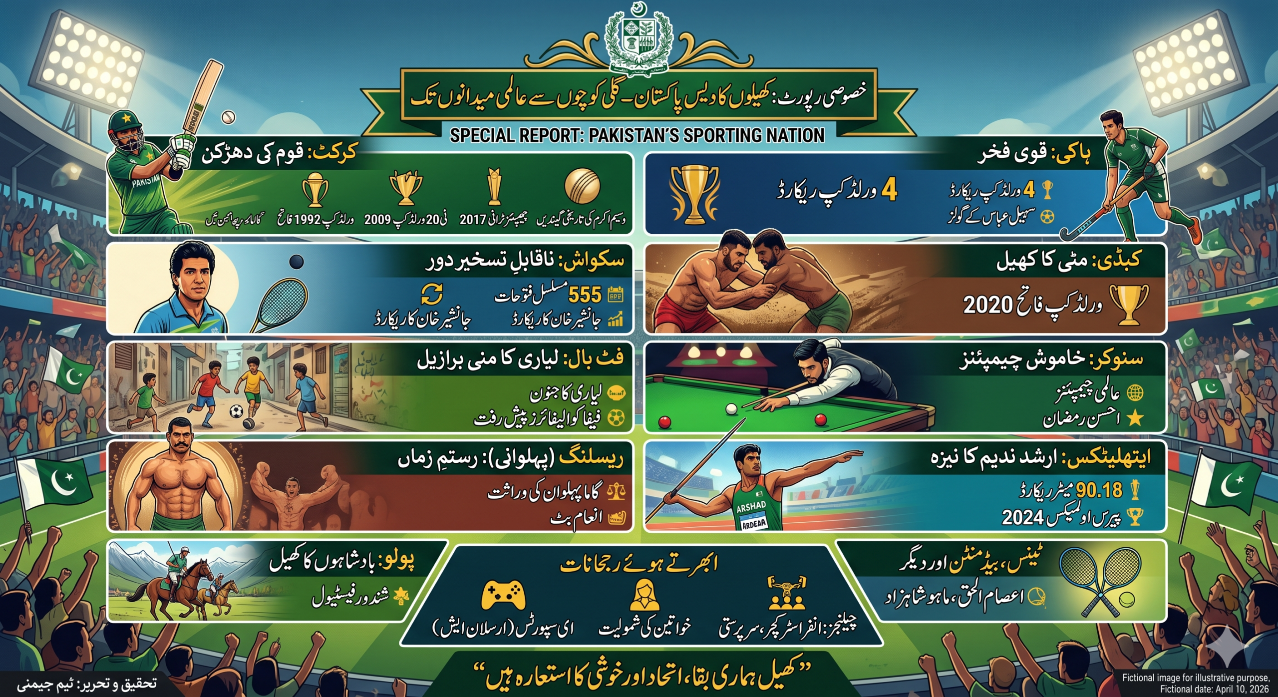 کھیلوں کا دیس پاکستان— گلی کوچوں سے عالمی میدانوں تک ایک جامع جائزہ