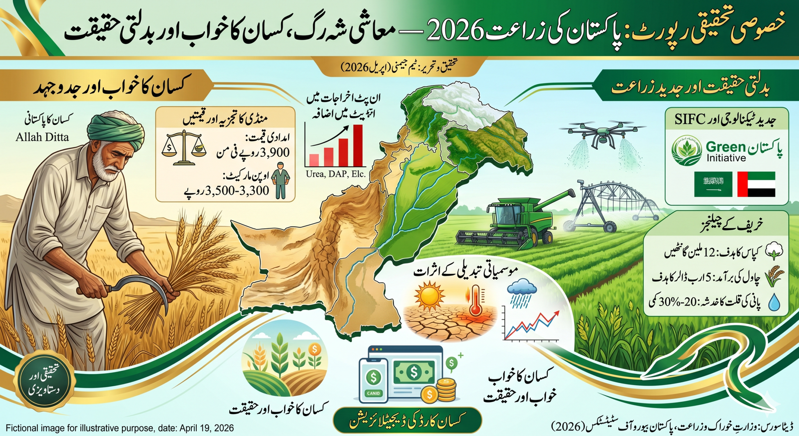 پاکستان کی زراعت 2026 — معاشی شہ رگ، کسان کا خواب اور بدلتی حقیقت