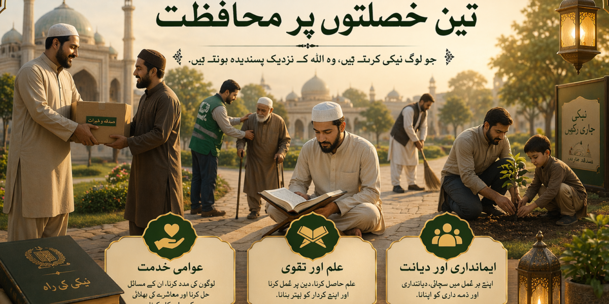 تین خصلتوں پر محافظتBeing consistent in guarding (maintaining) three qualities