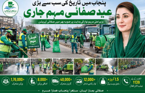 پنجاب میں تاریخ کی سب سے بڑی عید صفائی مہم جاری، 1 لاکھ 76 ہزار سے زائد عملہ متحرک