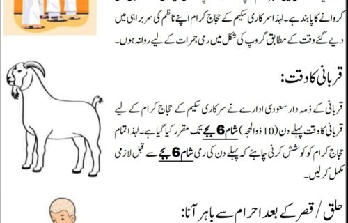 پاکستانی عازمین حج کا رمی شیڈول جاری، 10 ذوالحجہ کو شام 6 بجے قربانی کے بعد احرام کھولنے کی ہدایت