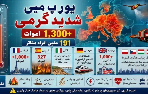 یورپ شدید ہیٹ ویو کی لپیٹ میں: 1300 سے زائد ہلاکتیں، اربوں یورو کا نقصان