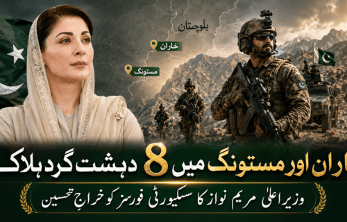 وزیراعلیٰ پنجاب مریم نواز کا خاران اور مستونگ میں 8 دہشت گردوں کی ہلاکت پر سیکیورٹی فورسز کو خراجِ تحسین