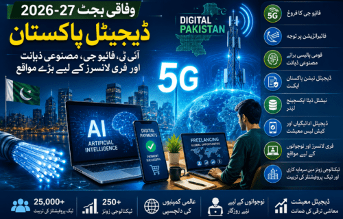 وفاقی بجٹ 2026-27: آئی ٹی، ڈیجیٹل پاکستان، فائیو جی، مصنوعی ذہانت اور فری لانسرز کے لیے بڑے مواقع