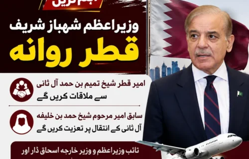 وزیراعظم شہباز شریف ایک روزہ سرکاری دورے پر قطر پہنچ گئے