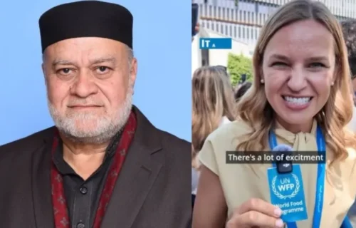 سید عمران احمد شاہ اور ورلڈ فوڈ پروگرام کی نئی ڈائریکٹر کی ملاقات