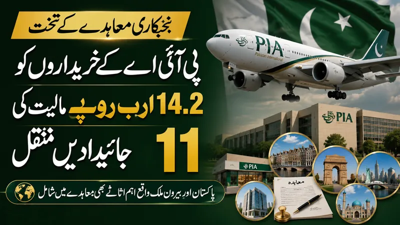 پی آئی اے کی 14.2 ارب روپے مالیت کی جائیدادیں منتقل