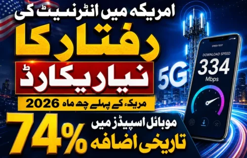 امریکہ میں انٹرنیٹ کی رفتار کا نیا عالمی ریکارڈ، 74 فیصد اضافہ
