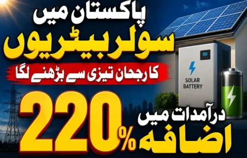 پاکستان میں سولر بیٹریوں کا استعمال، درآمدات میں 220 فیصد اضافہ