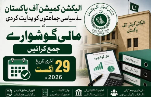 الیکشن کمیشن کی سیاسی جماعتوں کو مالی گوشوارے جمع کرانے کی ہدایت