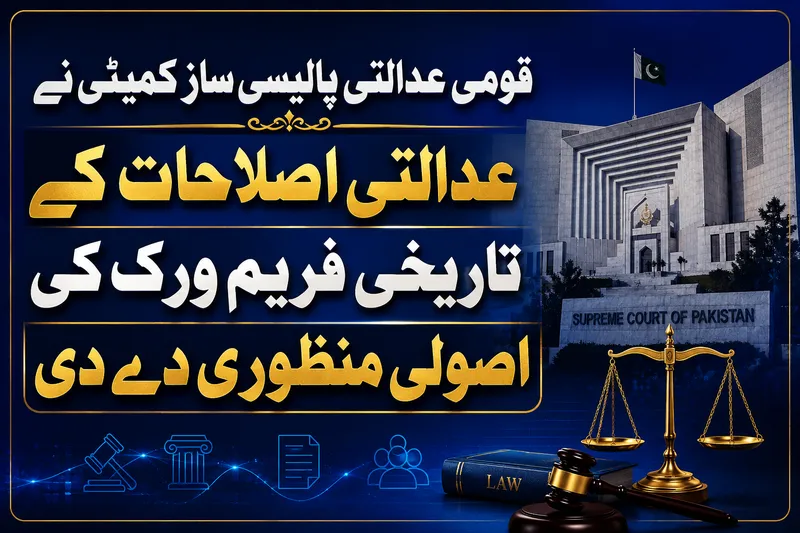 قومی عدالتی پالیسی ساز کمیٹی کی عدالتی اصلاحات کے فریم ورک منظوری