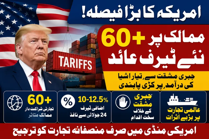 امریکہ کی نئی ٹیرف جنگ، 60 سے زائد ممالک پر اضافی محصولات