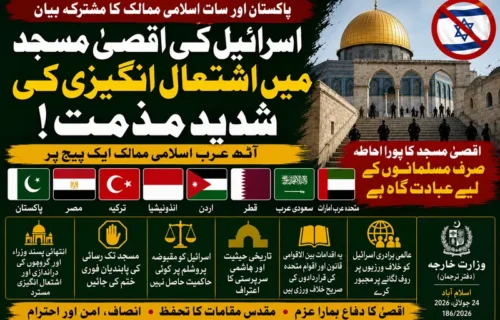 مسجد اقصیٰ میں اسرائیلی اشتعال انگیزی، پاکستان سمیت 8 ممالک کی مذمت