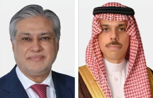 اسحاق ڈار اور سعودی وزیر خارجہ کا علاقائی صورتحال پر رابطہ