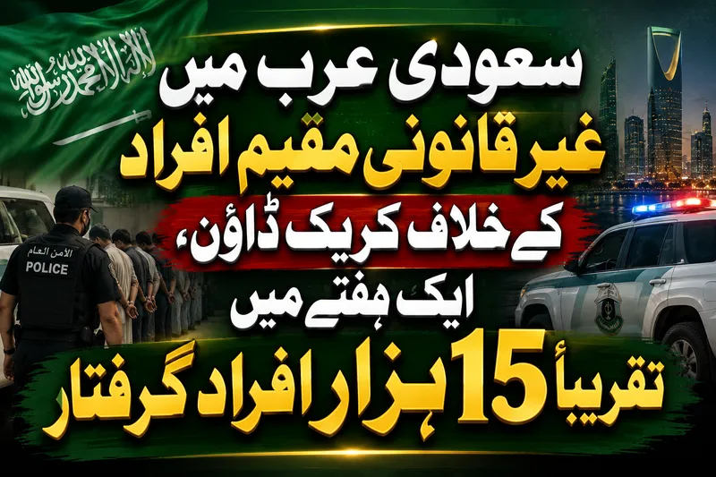 سعودی عرب میں غیر قانونی مقیم 15 ہزار افراد گرفتار کر لیے گئے