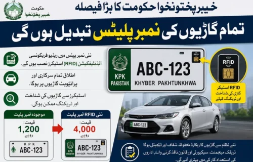 خیبرپختونخوا حکومت کا گاڑیوں کی جدید نمبر پلیٹس متعارف کرانے کا فیصلہ