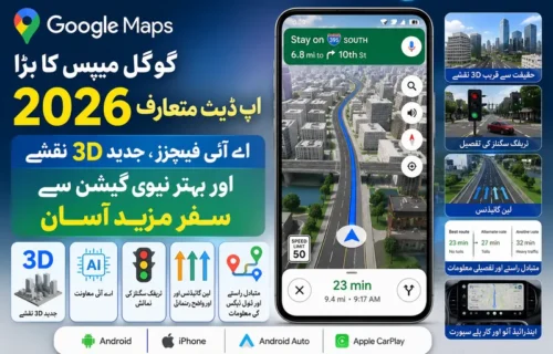 گوگل میپس کا بڑا 2026 اپ ڈیٹ، اے آئی اور تھری ڈی فیچرز متعارف