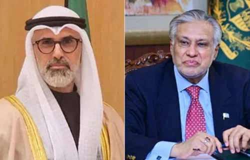 نائب وزیرِ اعظم اسحاق ڈار اور کویتی وزیرِ خارجہ کی ملاقات