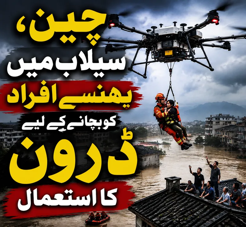 چین کا سیلاب زدگان کو بچانے کے لیے جدید ڈرونز کا استعمال