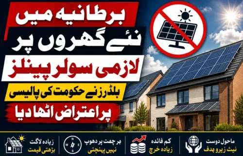 برطانیہ میں نئے گھروں پر سولر پینلز کی تنصیب لازمی قرار