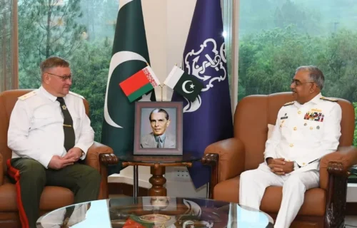 بیلاروس کے اعلیٰ فوجی وفد کی سربراہ پاک بحریہ سے ملاقات، دفاعی تعاون مزید مضبوط بنانے پر اتفاق