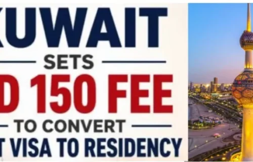 کویت میں وزٹ ویزا کو اقامہ میں تبدیل کرنے کے لیے 150 دینار فیس مقرر