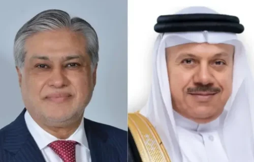 بحرینی وزیر خارجہ کا نائب وزیراعظم اسحاق ڈار کو ٹیلی فون، مکہ دفاعی معاہدے پر مبارکباد