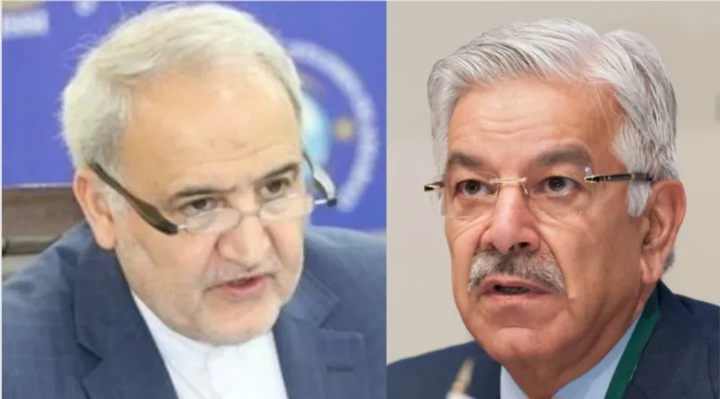 ایرانی سفیر کی وزیر دفاع خواجہ آصف سے ملاقات، باہمی تعاون پر تبادلہ خیال