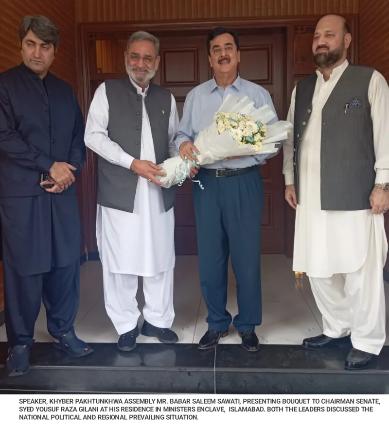 چیئرمین سینیٹ یوسف رضا گیلانی سے اسپیکر خیبر پختونخوا کی ملاقات (تصویر 2)