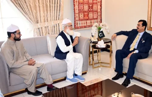 چیئرمین سینیٹ یوسف رضا گیلانی سے پیر امین الحسنات کی ملاقات