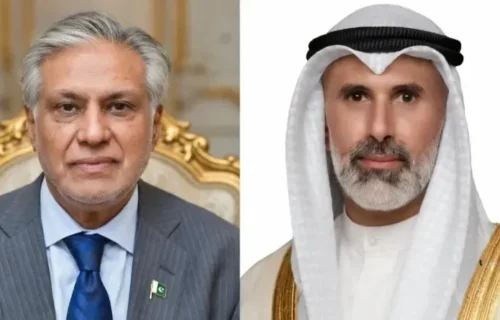 نائب وزیراعظم اسحاق ڈار کی کویت کے وزیر خارجہ سے گفتگو