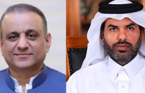 وفاقی وزیر عبدالعلیم خان سے قطری شہزادے شیخ نایف بن عید آل ثانی کی ملاقات، سرمایہ کاری میں دلچسپی کا اظہار